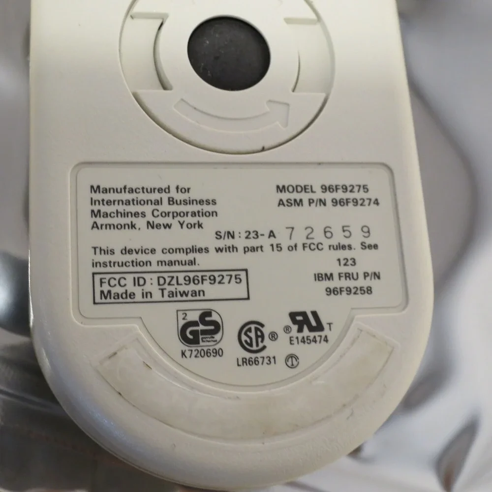 Original IBM Tank Mouse 96F9275 Wired 2 Button - Tested 06